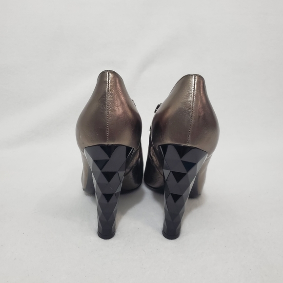 Sergio Rossi Metallic Prism Heel Booties - Picture 4 of 10